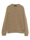 Cividini Openwork Knitted Sweater In Brown