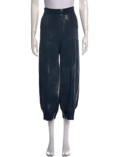 Pre-owned Cividini Patterned Wide Leg Pants In Blue
