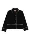Cividini Polo-neck Long-sleeves Cardigan In Black