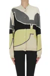 Cividini Printed Cashmere Cardigan In Multi