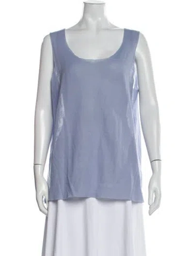 Pre-owned Cividini Scoop Neck Sleeveless Top In Blue