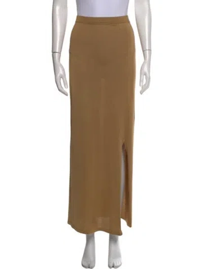 Pre-owned Cividini Silk Long Skirt In Neutral
