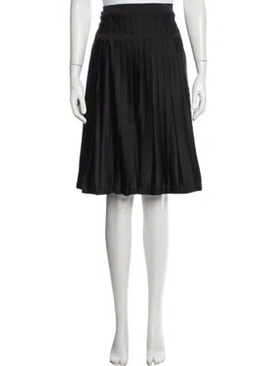 Pre-owned Cividini Silk Midi Length Skirt In Black