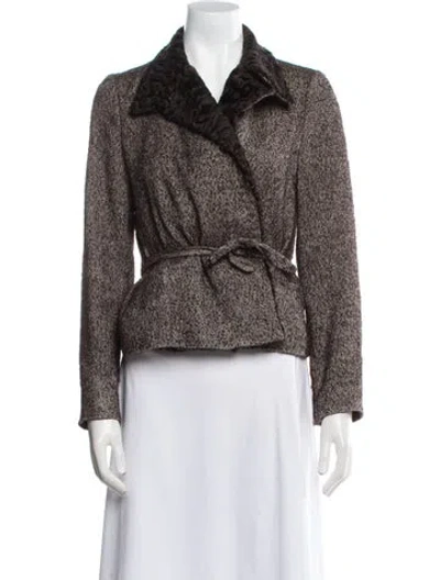 Pre-owned Cividini Vintage Alpaca Fur Jacket In Brown