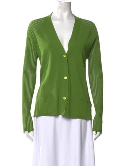 Pre-owned Cividini V-neck Sweater In Green