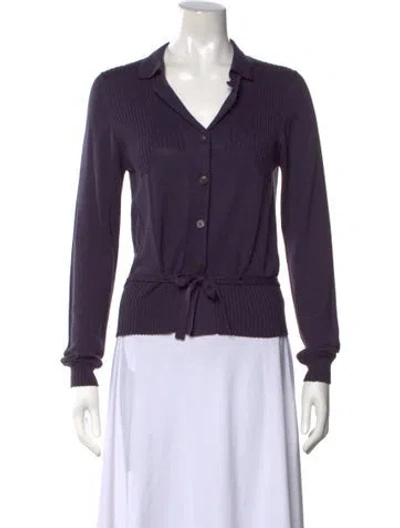 Pre-owned Cividini V-neck Sweater In Purple