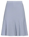 Cividini Woman Mini Skirt Pastel Blue Size 2 Cotton, Polyamide In Blue