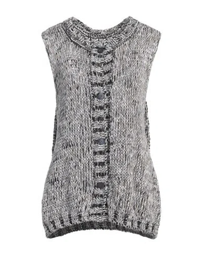 Cividini Woman Sweater Black Size 10 Cotton, Linen