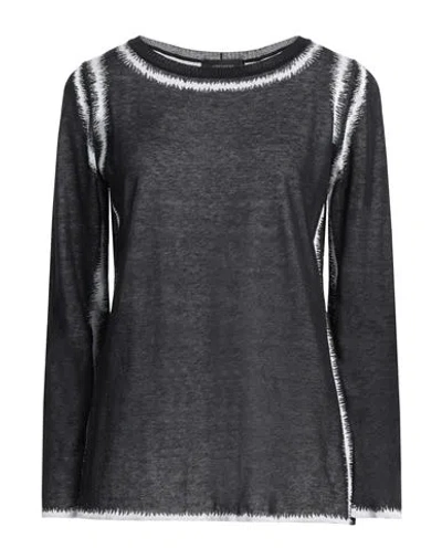 Cividini Woman Sweater Charcoal Size 2 Cotton, Polyamide In Grey