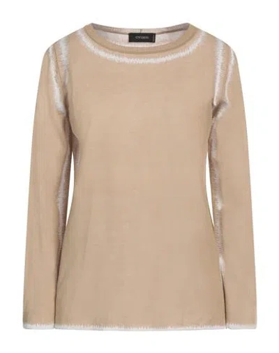 Cividini Woman Sweater Sand Size 4 Cotton, Polyamide In Beige