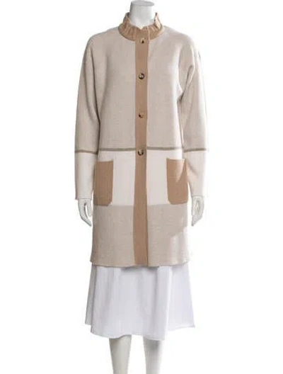 Pre-owned Cividini Wool Colorblock Pattern Sweater In Neutrals