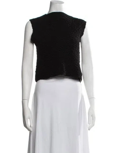 Pre-owned Cividini Wool Crew Neck Top In Black