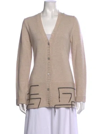 Pre-owned Cividini Wool Graphic Print Sweater In Neutral