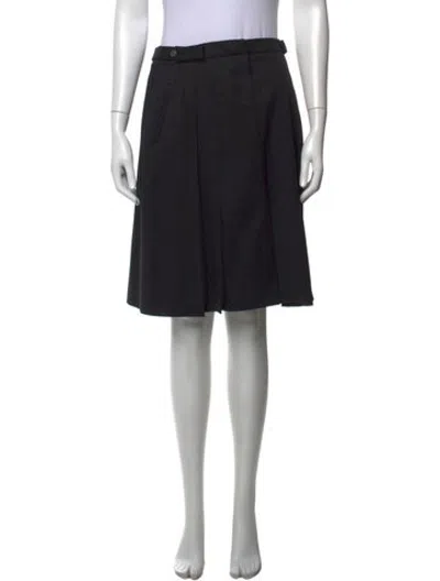Pre-owned Cividini Wool Knee-length Skirt In Black