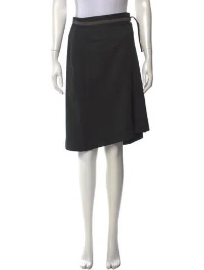 Pre-owned Cividini Wool Knee-length Skirt In Black