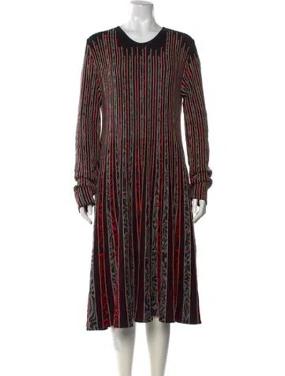 Pre-owned Cividini Wool Midi Length Dress In Black