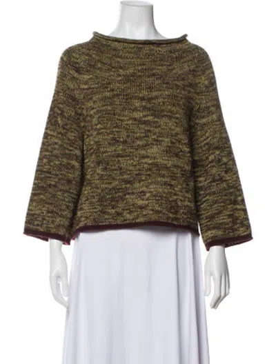 Pre-owned Cividini Wool Patterned Sweater In Black