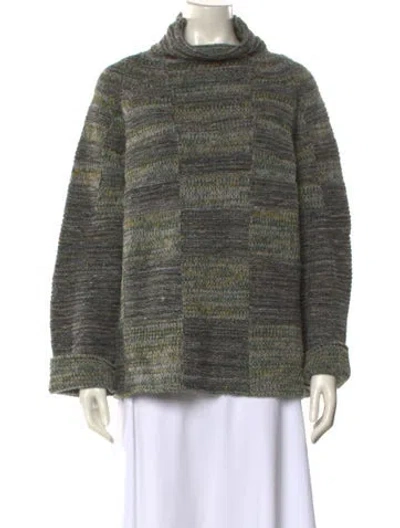 Pre-owned Cividini Wool Striped Sweater In Green
