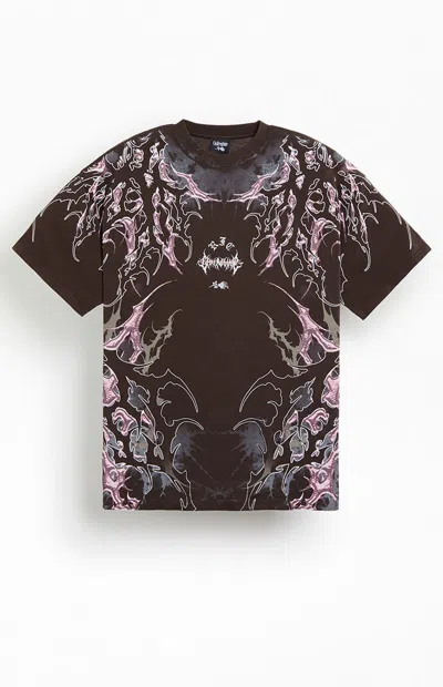 Civil Men's Brown Chaos Protocol Acot T-shirt In Animal Print