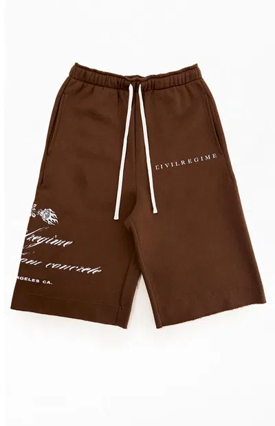 Civil Men's Brown Rfc Lounger Fleece Sweat Shorts