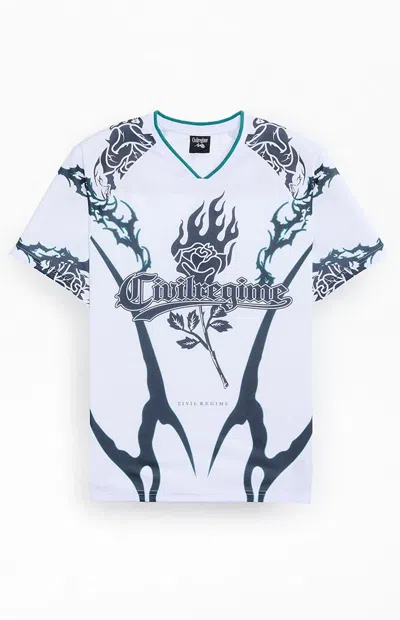 Civil Men's Dom Short Sleeve Soccer Jersey In White
