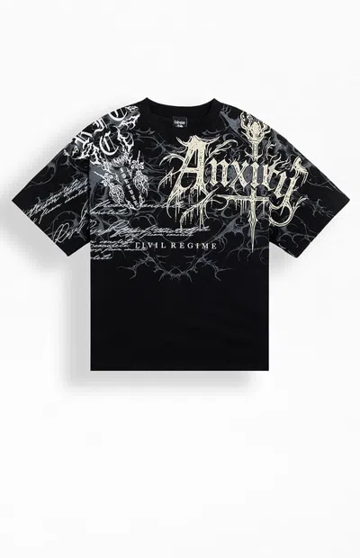 Civil Men's February Skies T-shirt In Washed Black