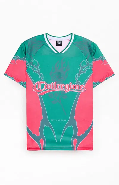 Civil Men's Mysterio Short Sleeve Soccer Jersey In Red