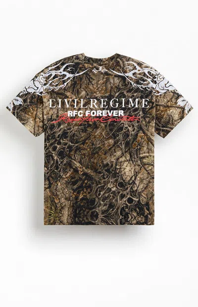 Civil Men's Rfc Forever Camo T-shirt In Green In Brown