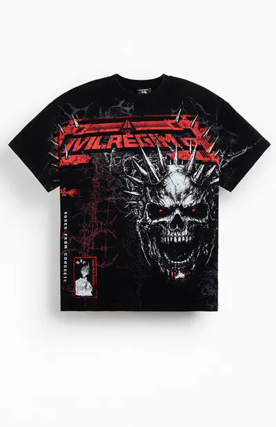 Civil Men's Skull Spike T-shirt In Black