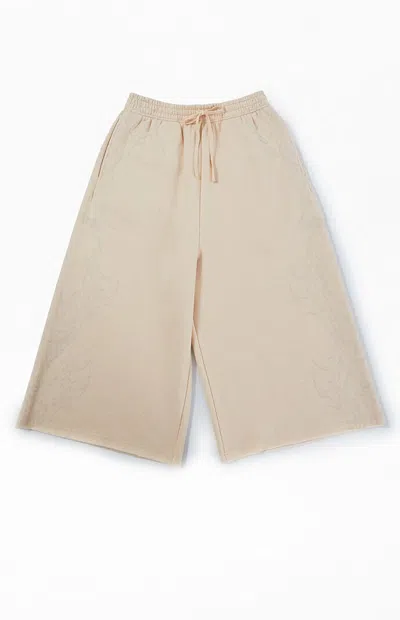 Civil Men's Tan Cropped Baggy Sweatpants In Brown