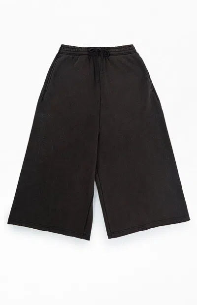 Civil Men's Washed Black Cropped Baggy Sweatpants