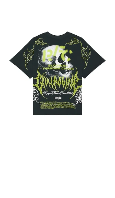 Civil Regime The Curse Dungeon Tee In Dark Green & Scarab