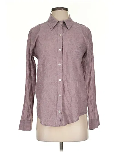 Pre-owned Civil Smith Long Sleeve Button Down Shirt In Burgundy