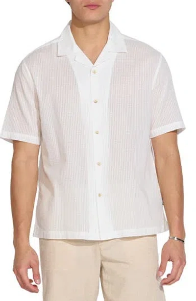 Civil Society Jacquard Resort Shirt In White