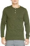 Civil Society Long Sleeve Henley T-shirt In Green