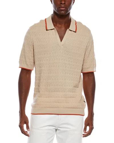 Civil Society Palani Relaxed Fit Zigzag Purl Stitch Shirt In Neutral