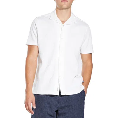 Civil Society Regular Fit Chunky Texture Button-up Shirt In White