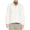 Civil Society Relaxed Fit Bouclé Chore Jacket In White