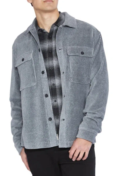 Civil Society Relaxed Fit Corduroy Shirt Jacket In Charcoal