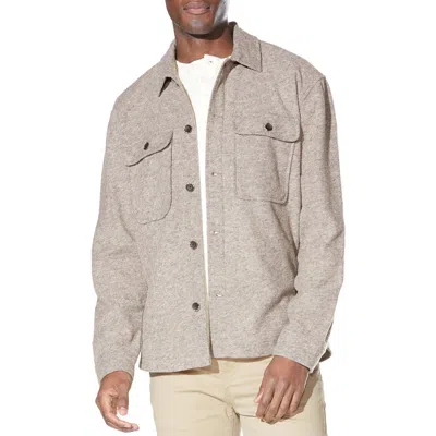 Civil Society Relaxed Fit Knit Shirt Jacket In Brown