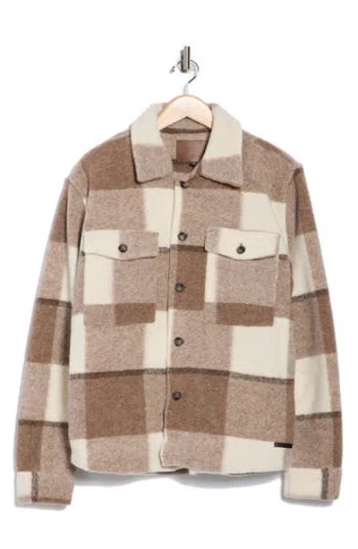 Civil Society Relaxed Fit Knit Shirt Jacket In Brown