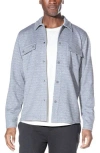 Civil Society Relaxed Fit Knit Shirt Jacket In Blue