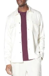 Civil Society Relaxed Fit Knit Shirt Jacket In White