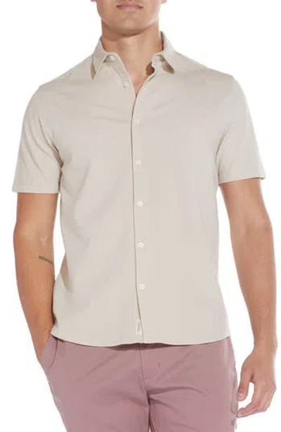 Civil Society Seersucker Short Sleeve Button-up Shirt In Neutral