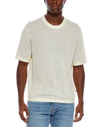 Civil Society Shafa Boxy Crop Chunky Link Mesh Sweater In Neutral