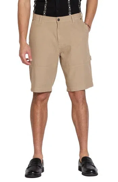 Civil Society Slub Carpenter Shorts In Brown