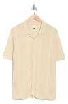 Civil Society Sweater Knit Button-up Resort Shirt In Neutral