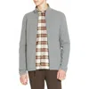 Civil Society Textured Zip-up Jacket In Heather Charcoal