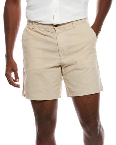 Civil Society Vito Linen-blend Short In Brown
