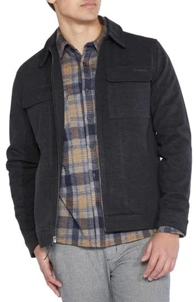 Civil Society Zip Trucker Jacket In Black